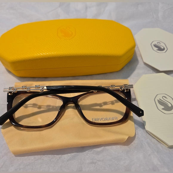 Swarovski Women Eyewear Adjustable Nose Pad With Vibrant Yellow Case - Picture 9 of 13